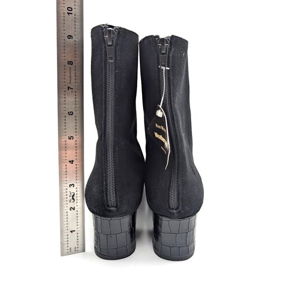 Ron White Odelia Suede Weatherproof Heel Bootie Women's Black Size US8.5 EU39 - Picture 3 of 11